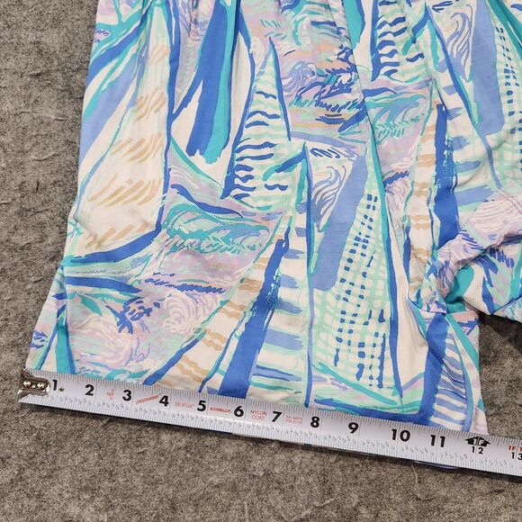 Lilly Pulitzer Women S Small Gianni Romper Light Lilac Aboat Time Sailboat Dress - Picture 10 of 16